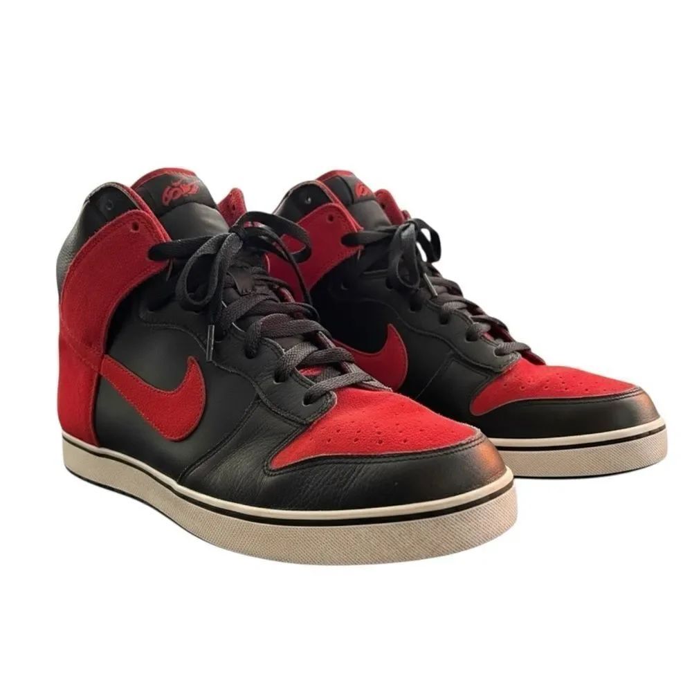 Nike Dunks Hi 6.0 Retro Bred Red Black High Top Sneakers 13